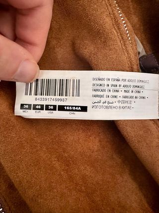 Chaqueta antelina Adolfo Dominguez