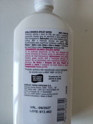 Cola Branca Atelier - Acrilex