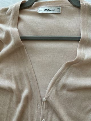 Chaqueta fina Zara dorada XS