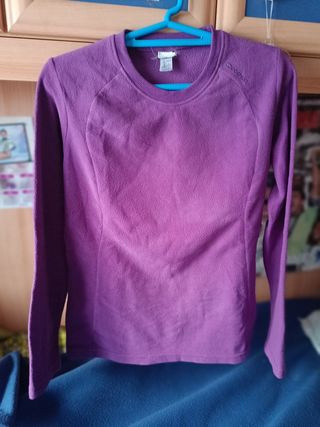 Suéter de fibra polar mujer morado #Quechua talla