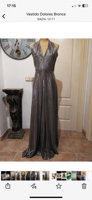 Vestido largo fiesta dolores promesas plate