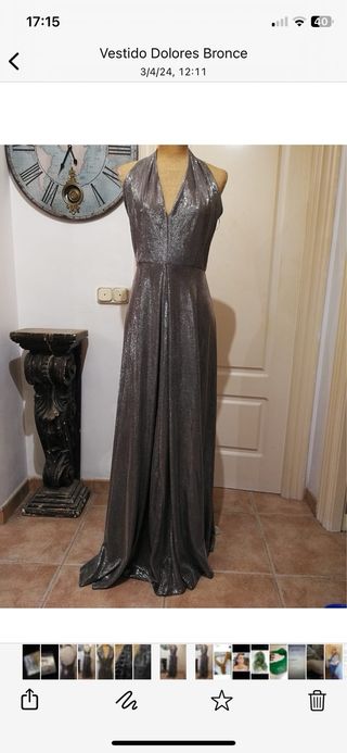 Vestido largo fiesta dolores promesas plate