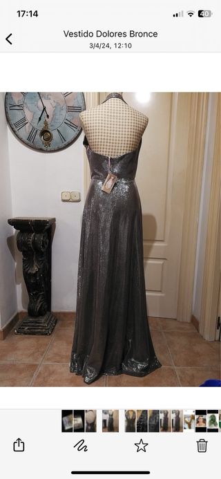 Vestido largo fiesta dolores promesas plate