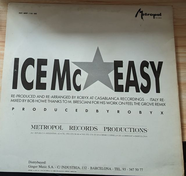 Disco vinilo. Ice Mc