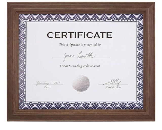 Marcos para documentos, 3 unidad, Nogal Envejecido