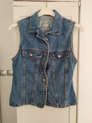 chaleco vaquero vintage mujer M