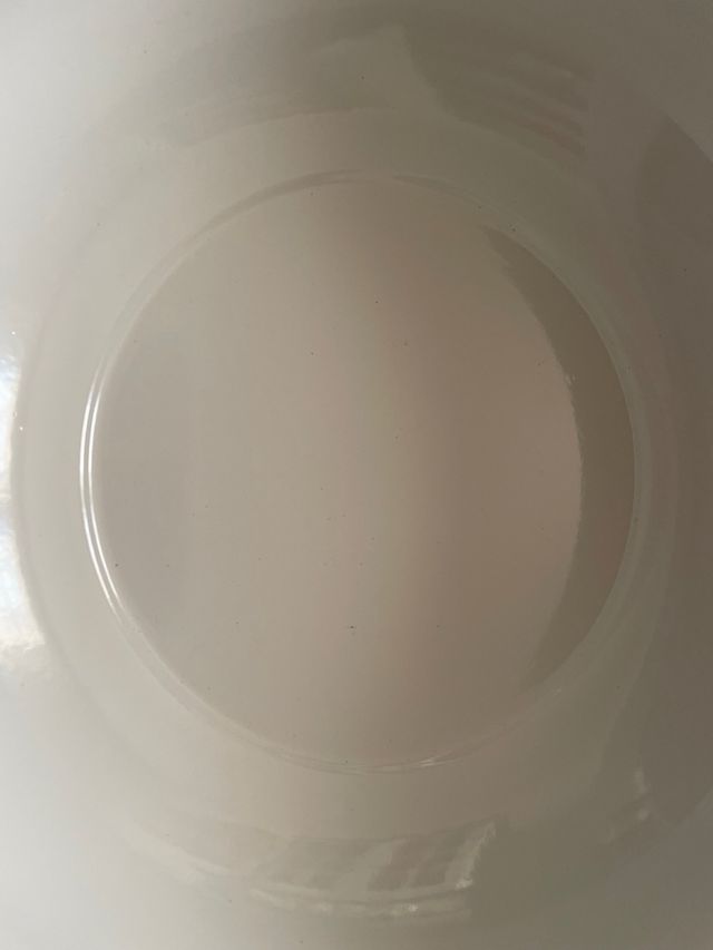 Antico catino in ferro smaltato con manici.