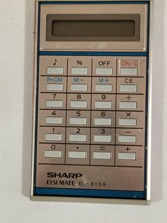 Calcolatrice Sharp ELSIMATE EL-8159 Vintage