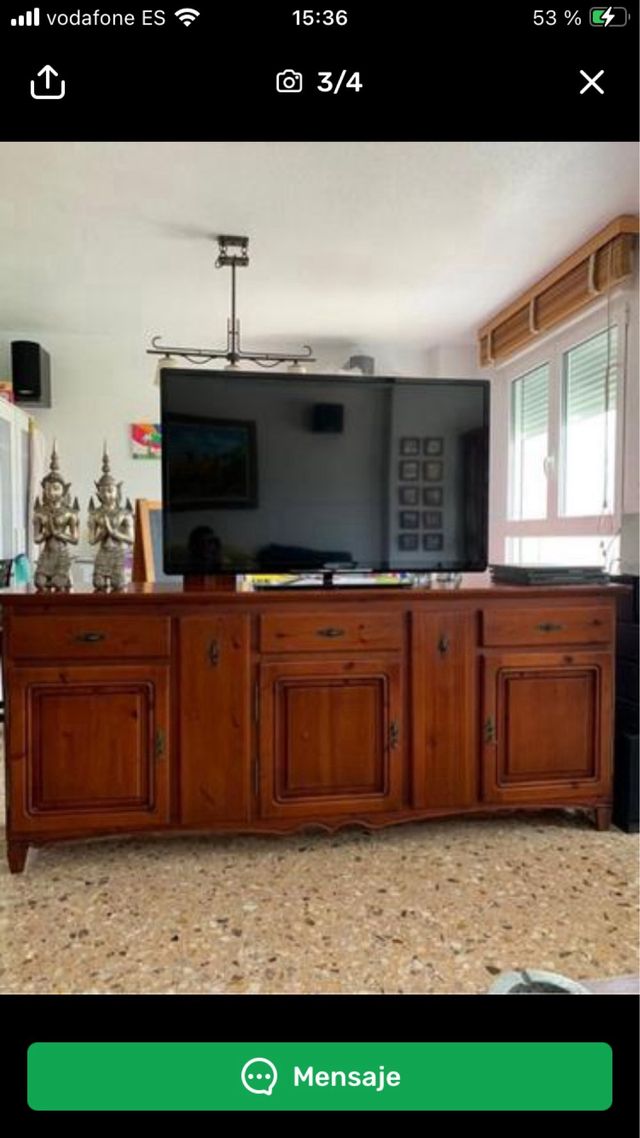 Aparador salón colonial madera maciza
