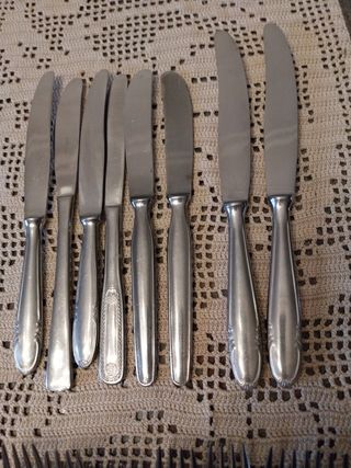 8 forchette + 8 coltelli inox posate