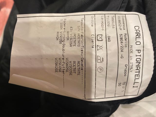 Abito uomo CARLO PIGNATELLI colore nero cerimonia