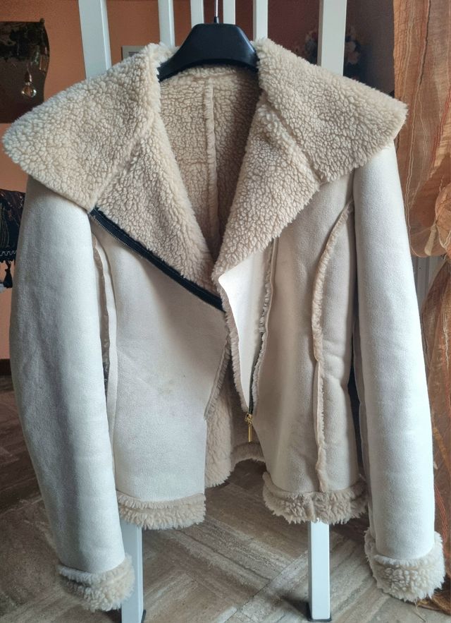 Eco montone donna color sabbia