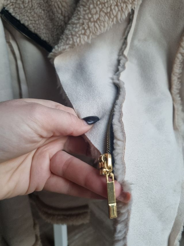 Eco montone donna color sabbia