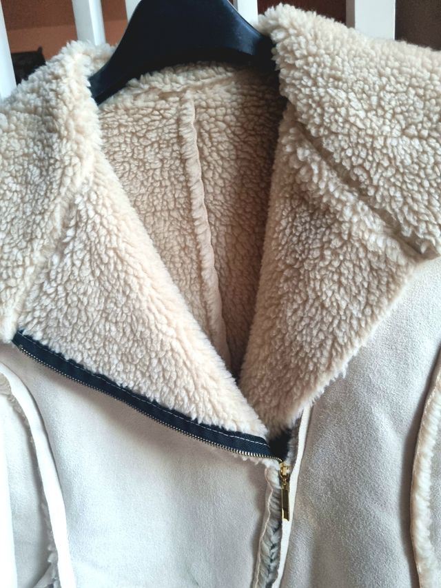 Eco montone donna color sabbia