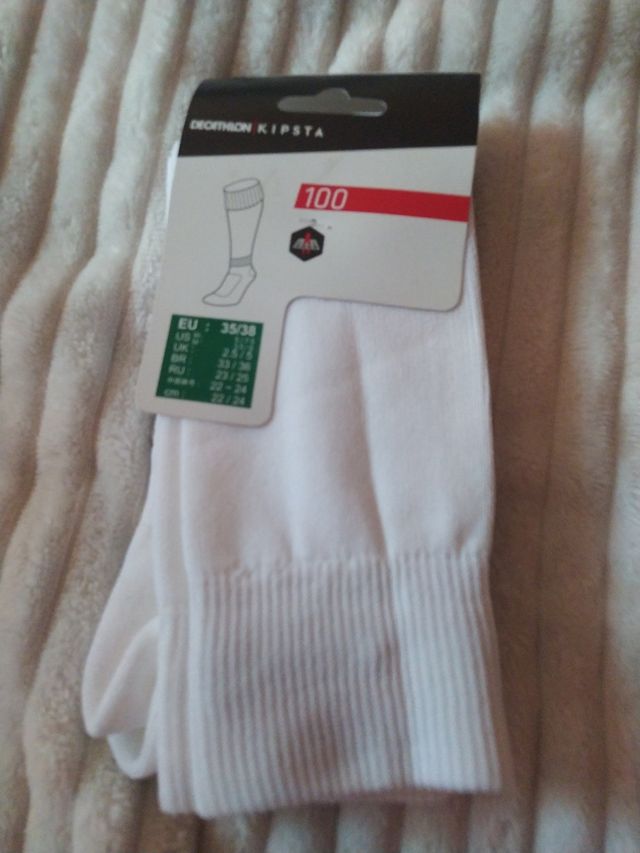 Medias de fútbol blancas 35/38