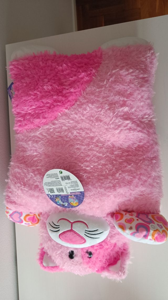 Dormi Locos - almohada gato rosa - SIN ESTRENAR