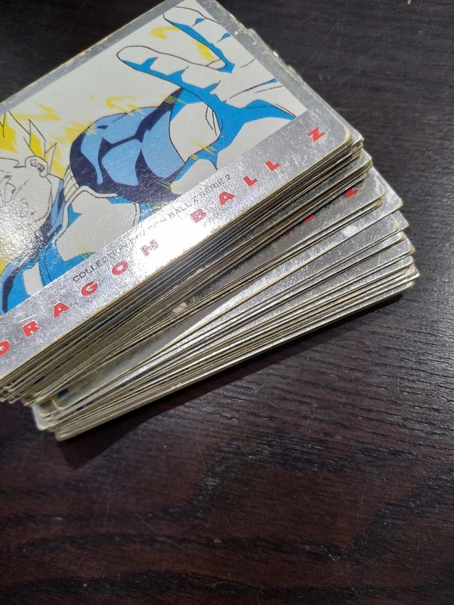 lote de 61 tarjetas plateadas dragon ball Z
