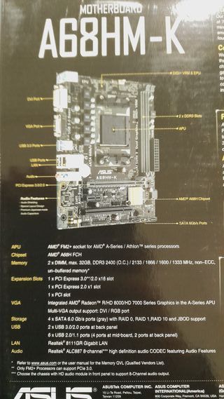 Placa Base A68HM-K