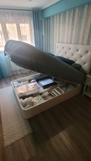 Conjunto canapé de 150cm, cabecero y  colchón visc