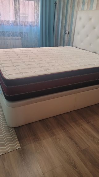 Conjunto canapé de 150cm, cabecero y  colchón visc