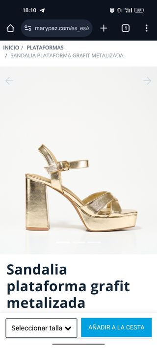 Zapatos dorados 