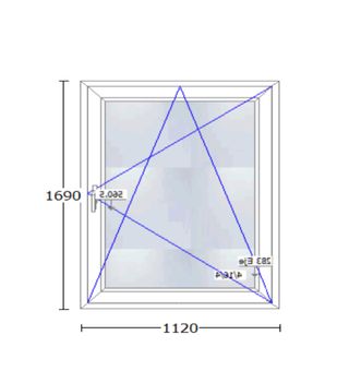 2 Ventanas PVC CORTIZO 112 x 169 NUEVAS
