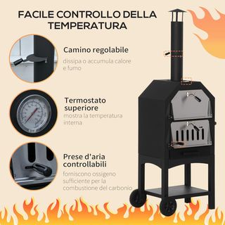Forno per Pizza Barbecue a Carbonella, BBQ da Este