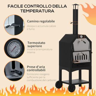 Forno per Pizza Barbecue a Carbonella, BBQ da Este