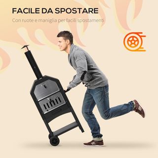 Forno per Pizza Barbecue a Carbonella, BBQ da Este
