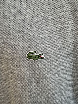 LACOSTE polo gris manga corta talla 5