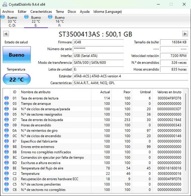 Lote discos duros SATA 3,5" testados
