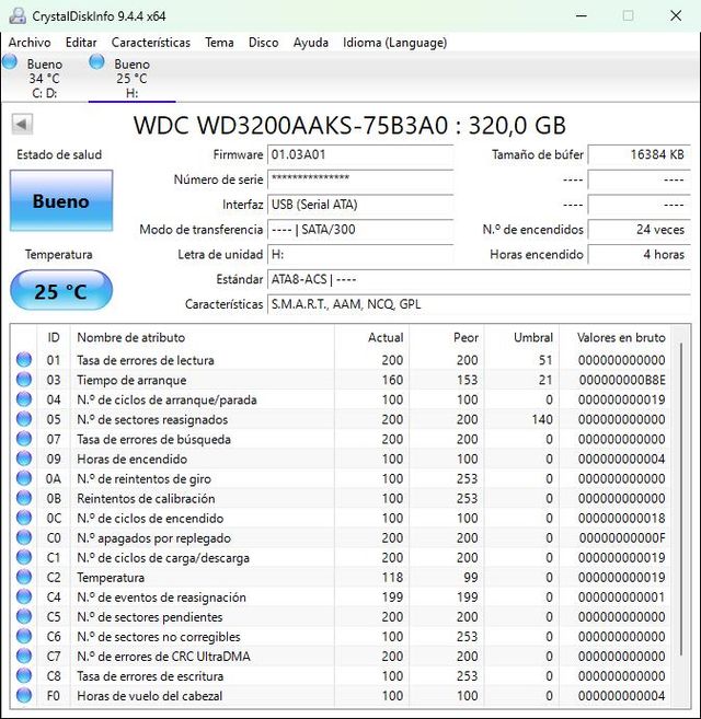 Lote discos duros SATA 3,5" testados