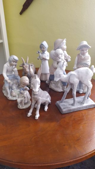 Figuras de porcelana (composicion) 8 piezas