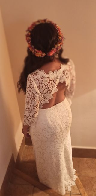 Vestido novia estilo boho/ negociable