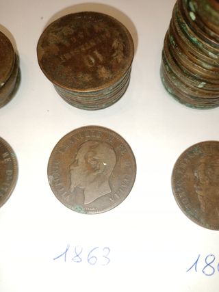 Lotto di 59 monete antiche 1860