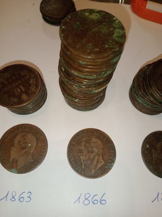 Lotto di 59 monete antiche 1860