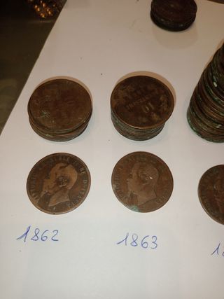 Lotto di 59 monete antiche 1860