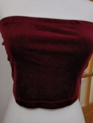 Top terciopelo sin tirantes