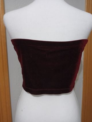 Top terciopelo sin tirantes