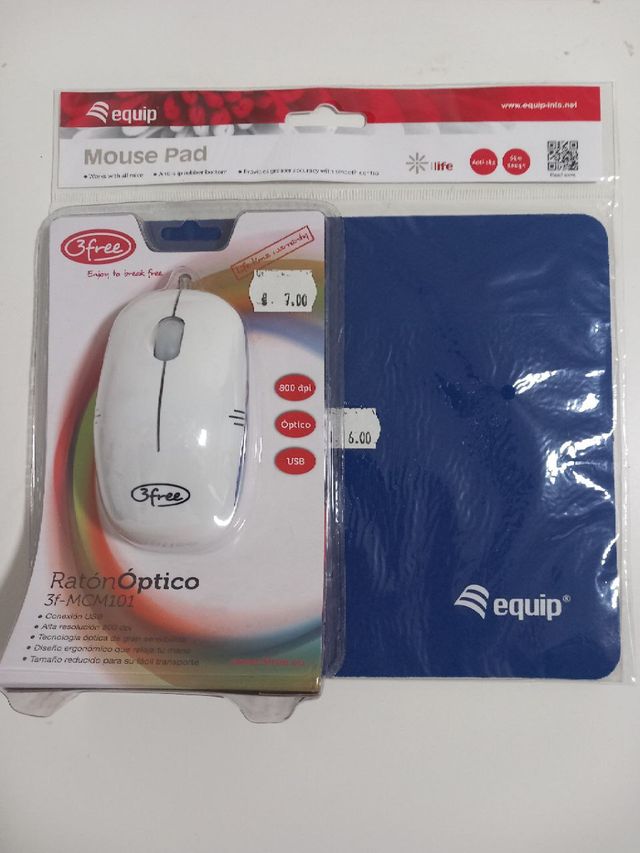 Kit de ratón USB
 más alfombrilla gratis