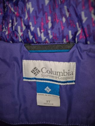 Columbia completo da neve tg 3 anni