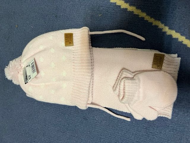 Conjunto gorro, guantes y bufanda bebe/niña