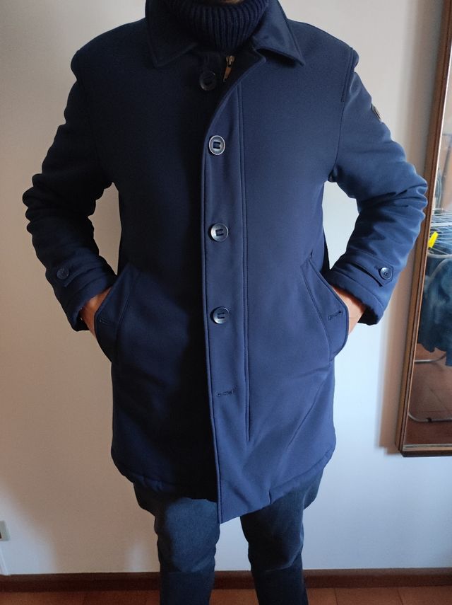 Cottone & silk cappotto uomo