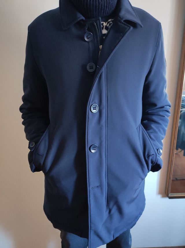 Cottone & silk cappotto uomo