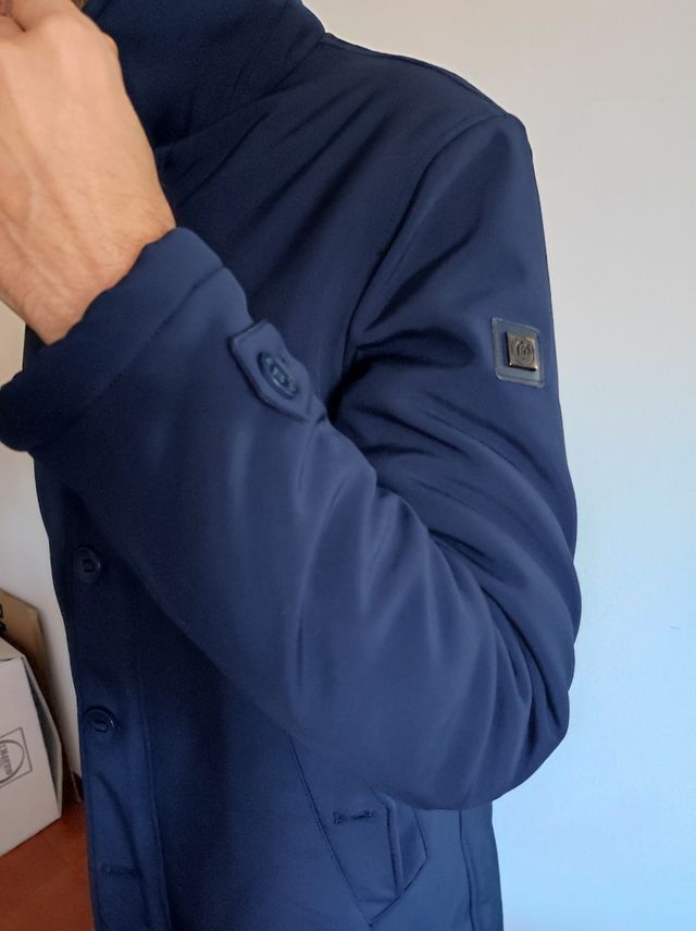 Cottone & silk cappotto uomo