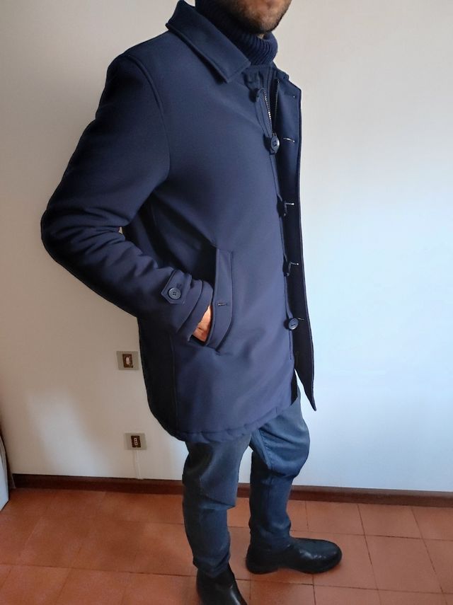 Cottone & silk cappotto uomo