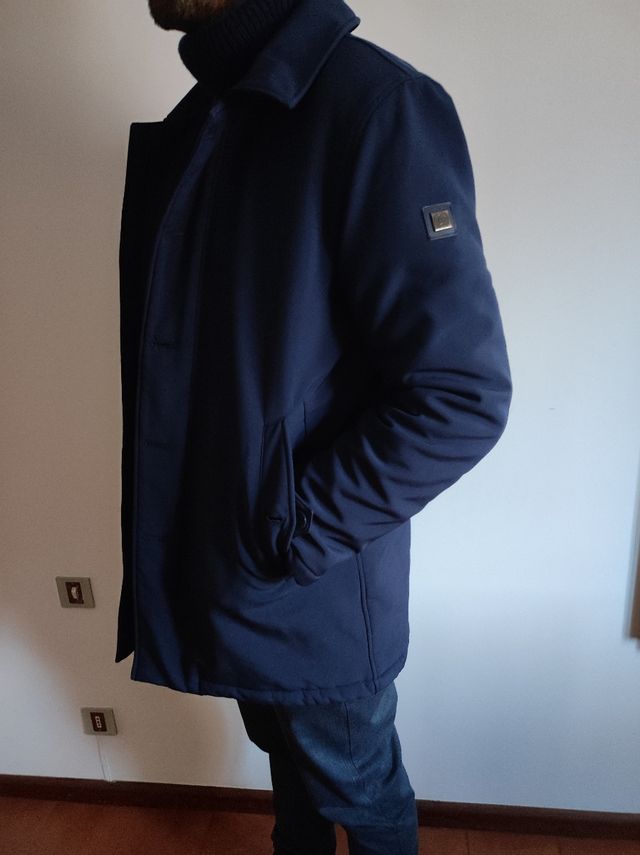 Cottone & silk cappotto uomo