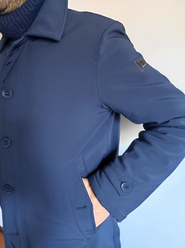 Cottone & silk cappotto uomo