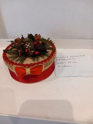 Portagioie di natale scatola in legno 
