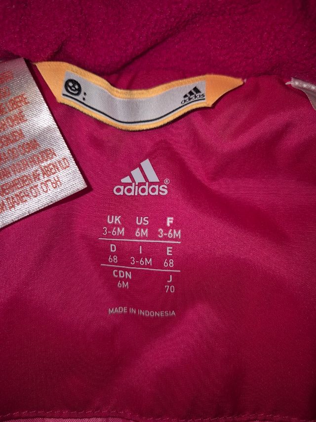 Adidas giubbotto bimba 3-6 mesi